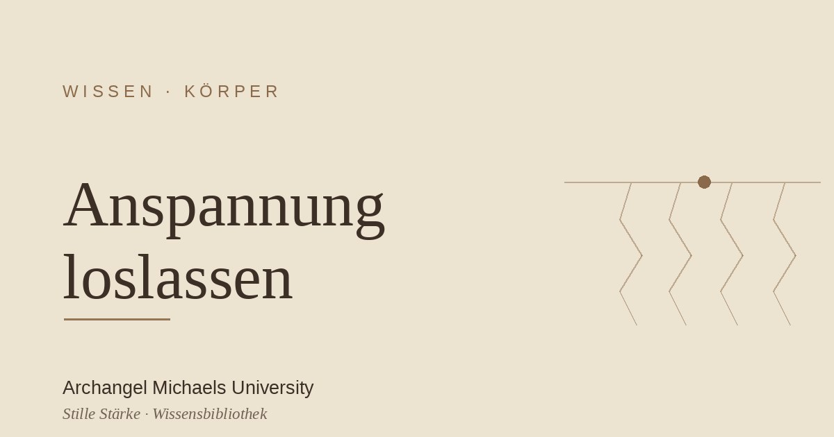 Anspannung loslassen: wie der Körper Spannung abgibt