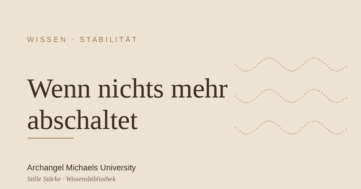 Dysreguliertes Nervensystem: zurück zur Ruhe