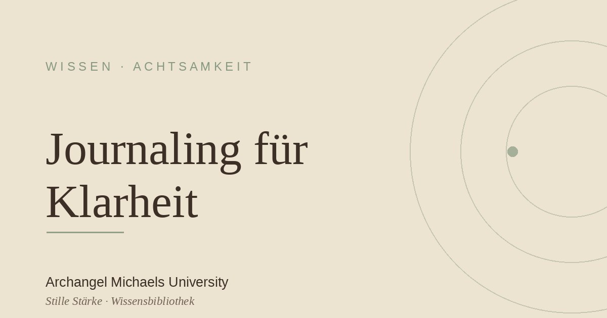 Journaling für Klarheit: schreiben, um zu ordnen