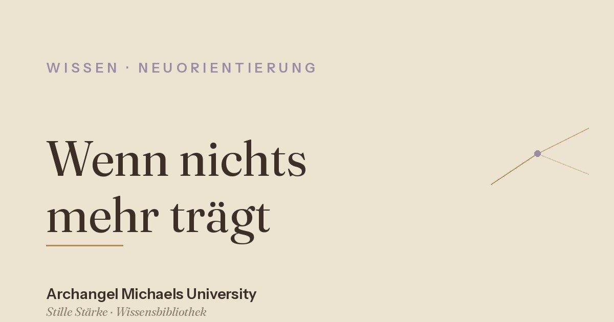 Warum mein Leben plötzlich nicht mehr funktioniert