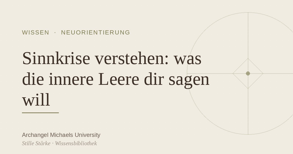Sinnkrise verstehen: was die innere Leere dir sagen will