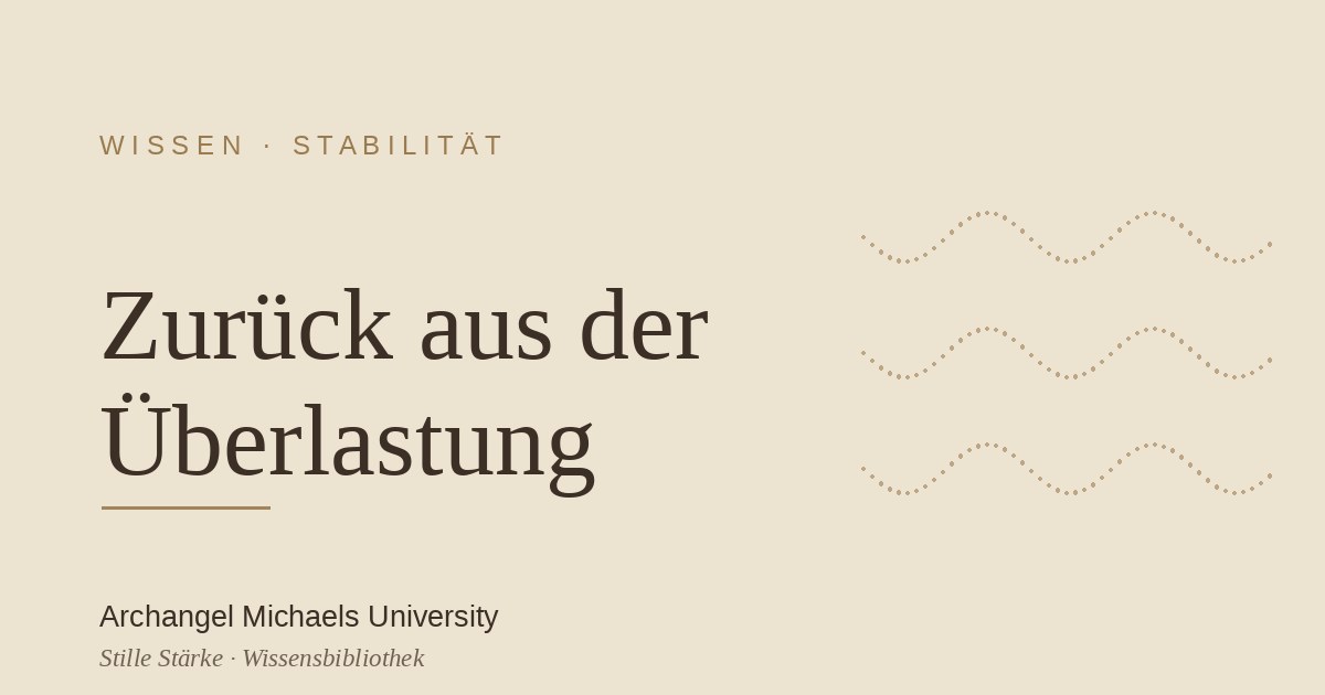 Überlastetes Nervensystem: der Weg zurück