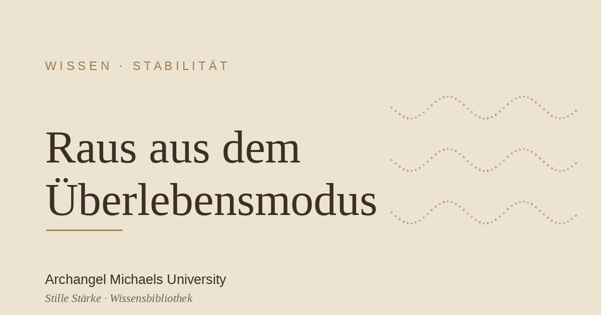Überlebensmodus: wenn der Körper nicht mehr abschaltet