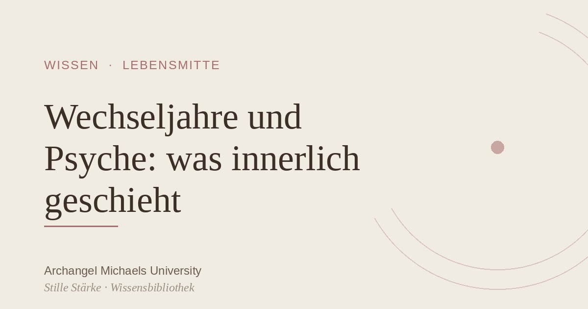 Wechseljahre und Psyche: was innerlich geschieht
