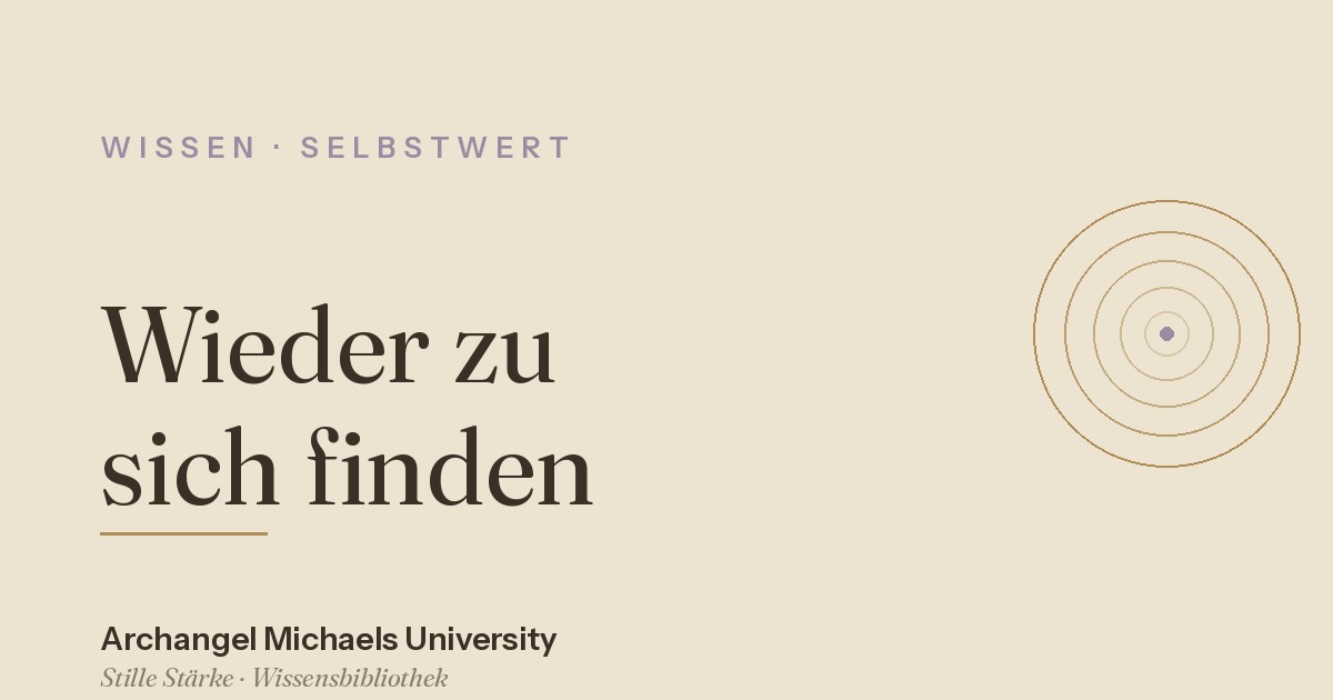 Wie finde ich wieder zu mir selbst?